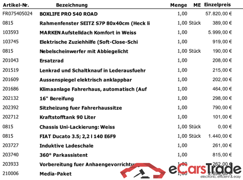 KNAUS Knaus Boxlife Pro 540 Road FIAT Ducato 3.500 kg*** (103 kW / 140 PS); Frontantrieb; Euro 6e (Abhängigkeit: ABH55183, ABH27953) #2