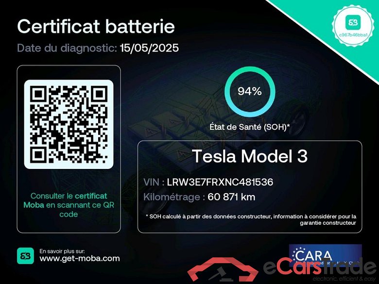 Tesla Autonomie Standard Plus RWD TESLA Model 3 / 2018 / 4P / Berline Autonomie Standard Plus RWD #2