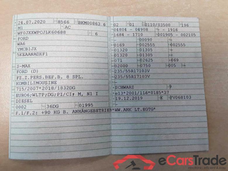 Ford S-MAX (CDR)(2015->) DE - Van5 2.0 EcoBlue EU6d-T, Titanium Start/Stopp  (EURO 6d-TEMP), (Facelift) 2 #3