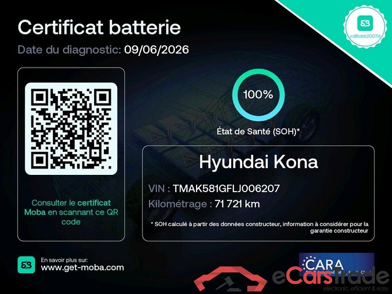 HYUNDAI Kona / 2020 / 5P / SUV ELECTRIQUE 64kWh 204 ch Executive #2