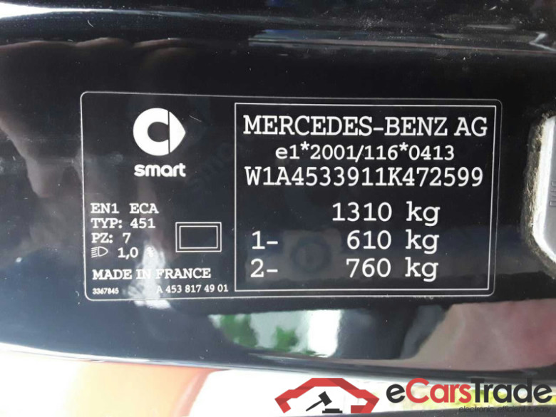 Smart fortwo coupe (11.2014->) DE - LimS3 electric drive / EQ, EQ, (Facelift) 2019 - 2023 #3