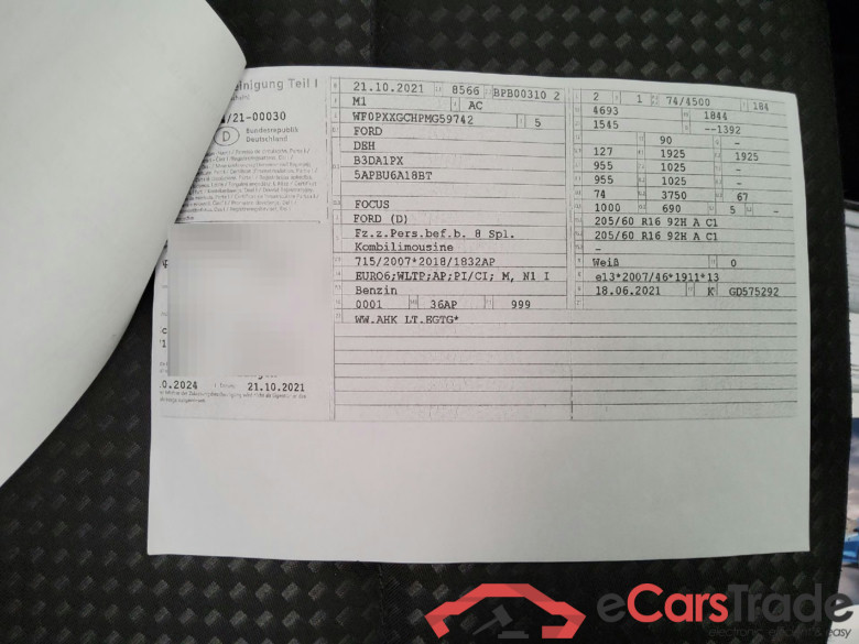 Focus Turnier Cool & Connect 1.0 EcoBoost 74KW MT6 E6d #2