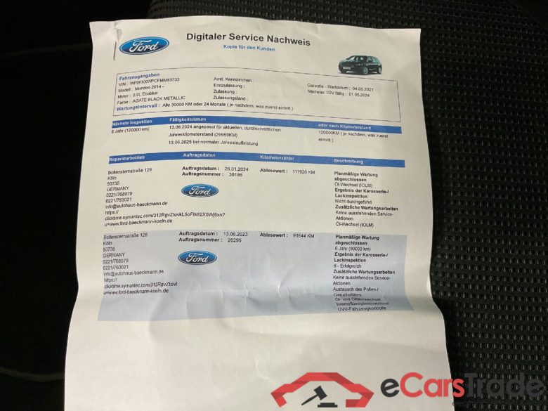 Mondeo Turnier Titanium 2.0 EcoBlue 110KW AT8 E6d #2