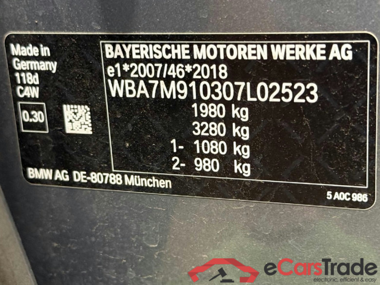Baureihe 1 Lim. 118 d Advantage 2.0 110KW AT8 E6d #5