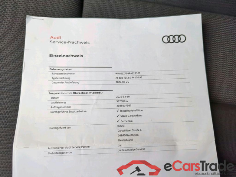 A5 Sportback 35 TDI advanced 2.0 TDI 120KW AT7 6E #6