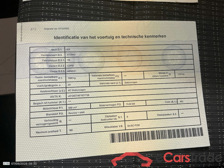 KIA STONIC 1.0 T 100 MHEV BUSINESS LINE #3