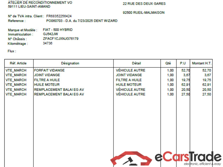 FIAT 500  2015  3P  Berline Hybrid 10 BSG 70 ch Dolcevita / PRÊT A VENDRE #3