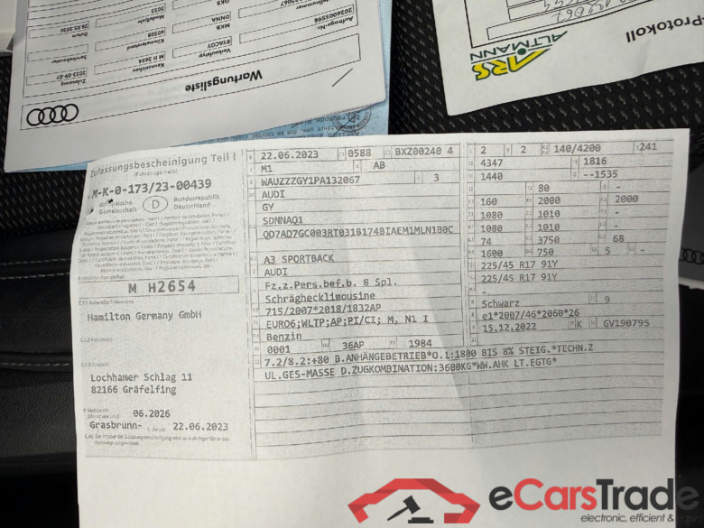 A3 Sportback 40 TFSI quattro S line 2.0 TFSI 140KW AT7 E6d #2