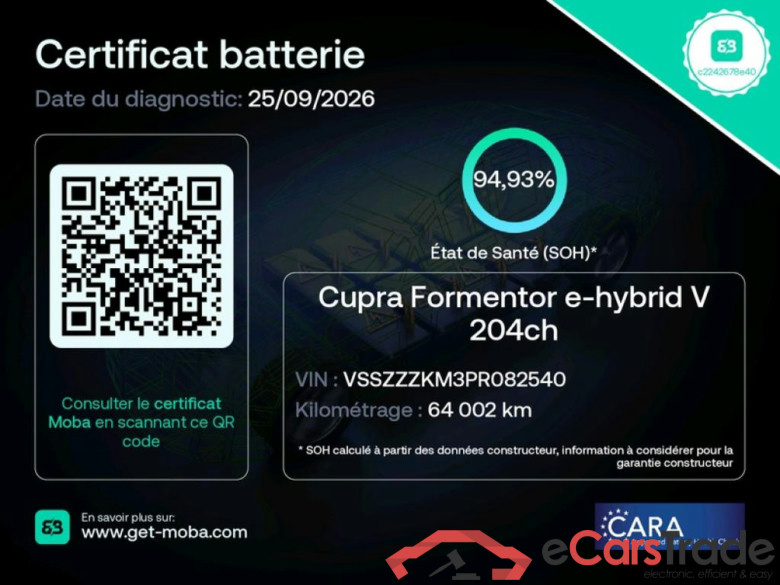 CUPRA Formentor / 2020 / 5P / SUV 1.4 e-HYBRID 204ch DSG6 Business Edition #3
