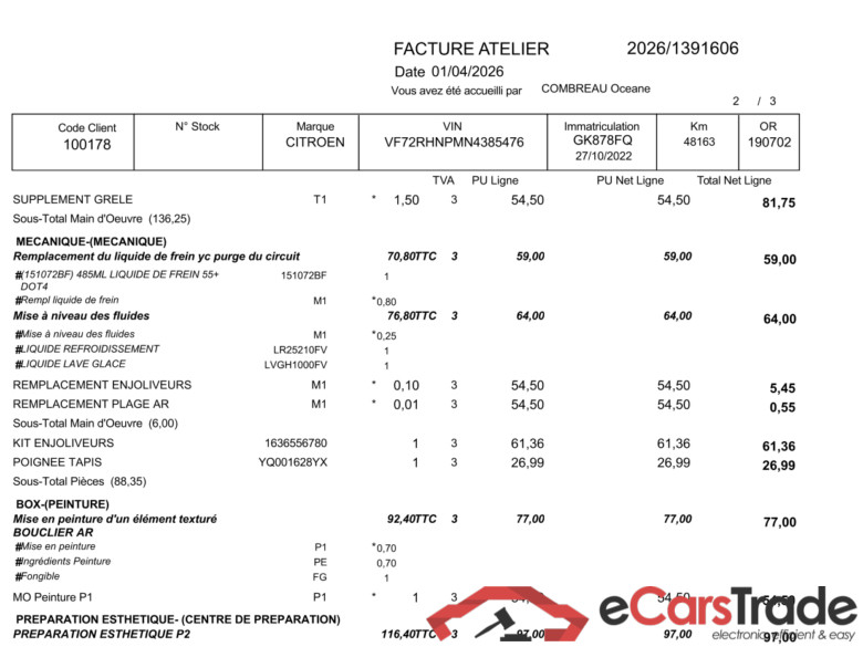 C3 Aircross Feel Pack Business 1.2 PureTech 110CV BVM6 E6d / PRÊT A VENDRE #2