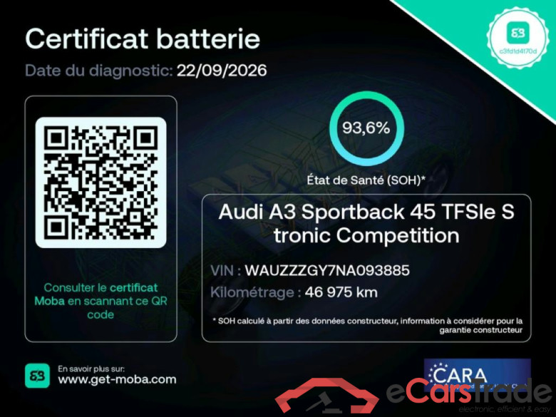 AUDI A3 Sportback / 2020 / 5P / Berline 45 TFSI e 245 S Tronic Competition #2
